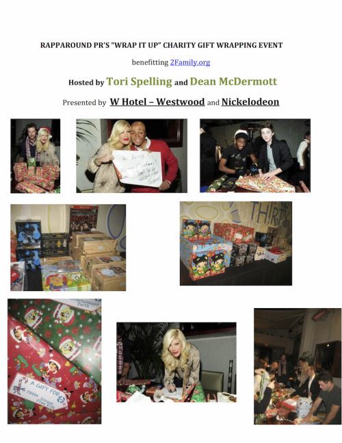 Stress Free Kids, Nickelodeon, Tori Spelling, Dean McDermott “WRAP IT UP” For Charity Gift Wrapping Event